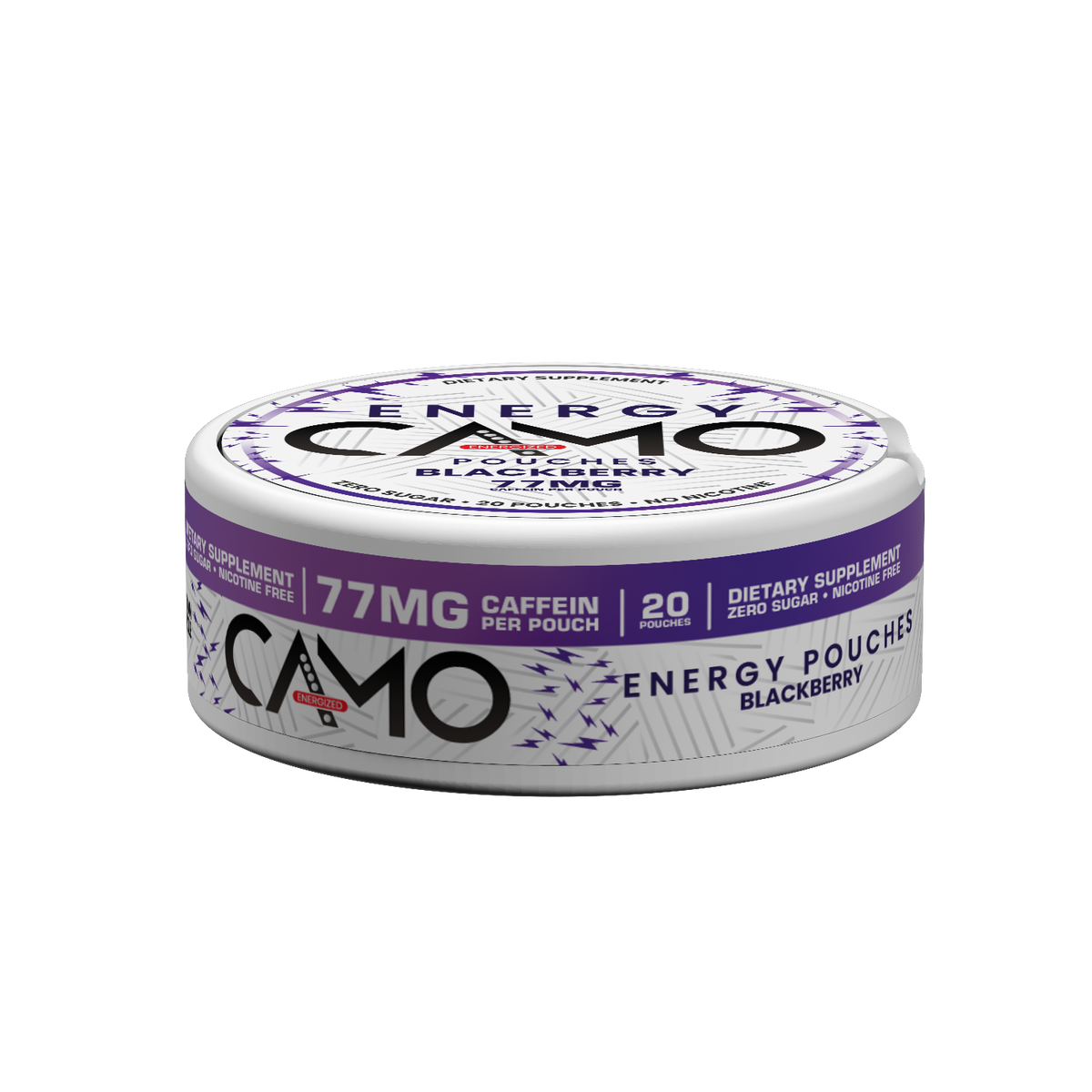 CAMO Blackberry Energy Pouches