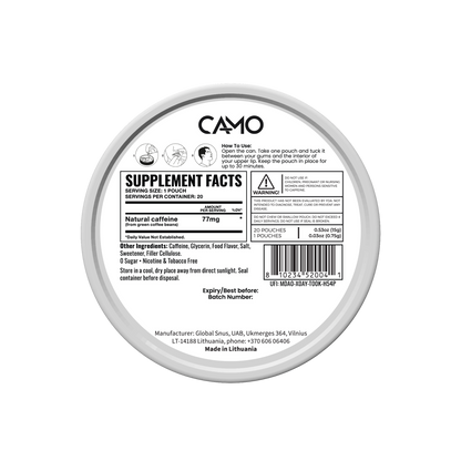 CAMO Peppermint Energy Pouches