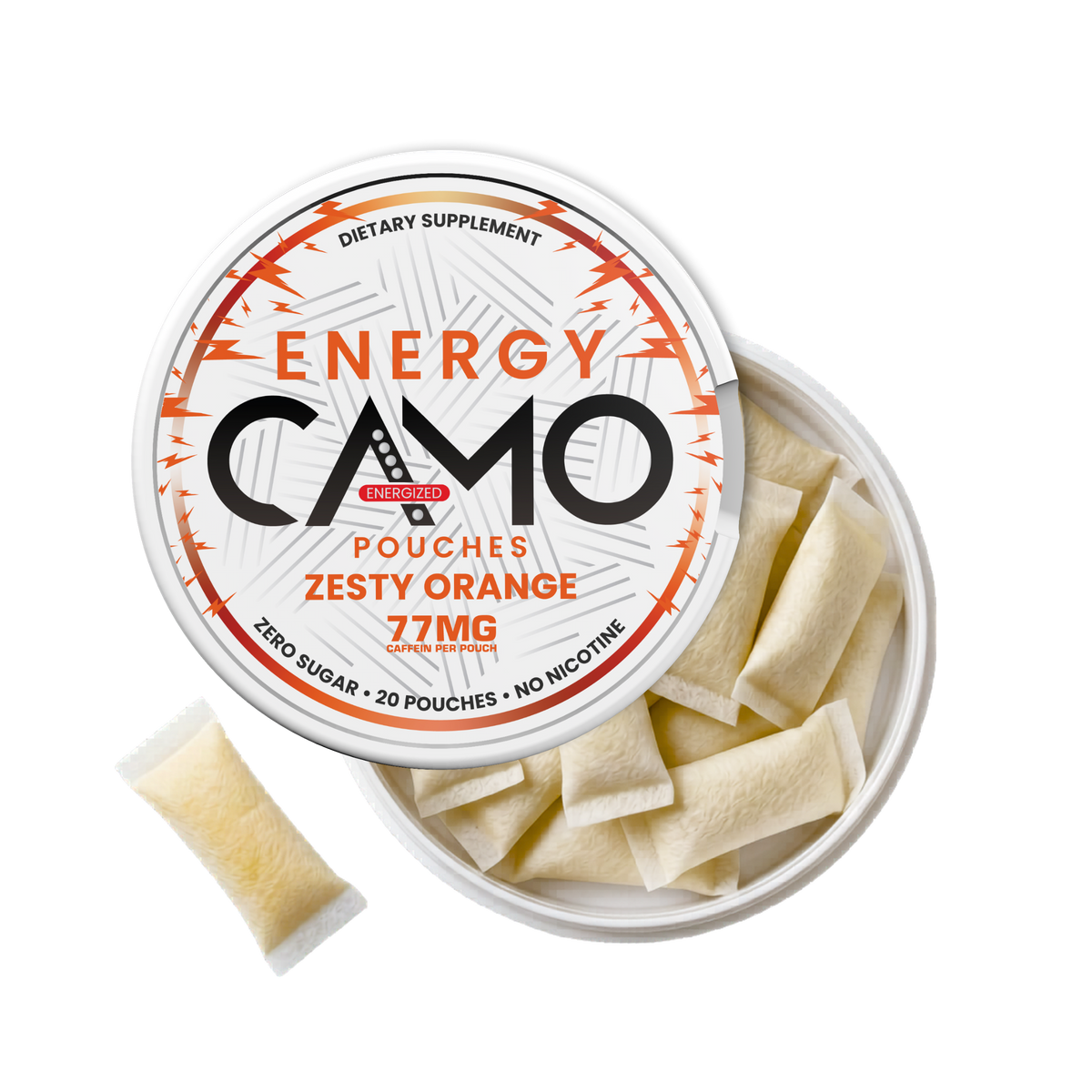CAMO Zesty Orange Energy Pouches