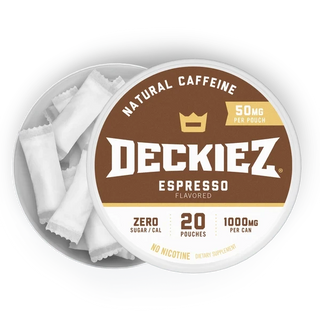 Deckiez Espresso Energy Pouches — product packaging