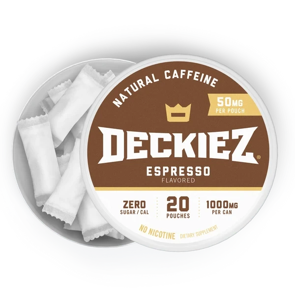 Deckiez Espresso Energy Pouches — product packaging