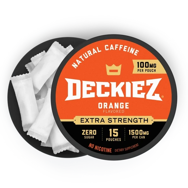 Deckiez Extra Strength Orange Energy Pouches — product packaging