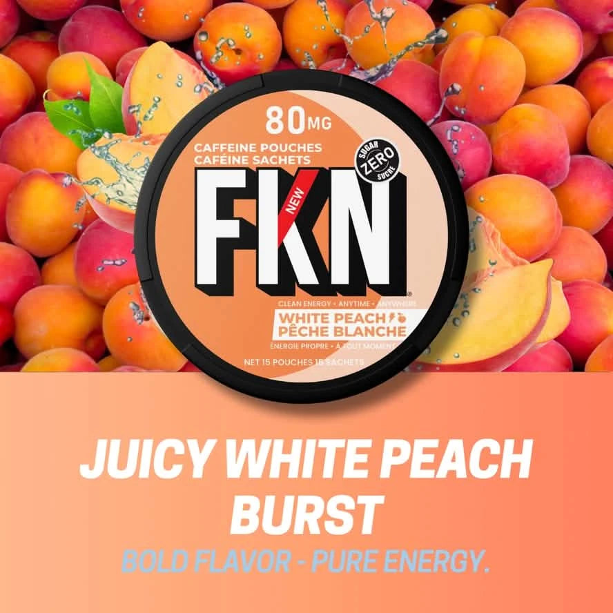 FKN White Peach Energy Pouches