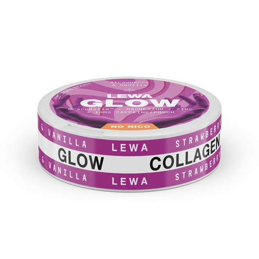 LEWA GLOW Strawberry & Vanilla 10mg caffeine nicotine-free functional pouches