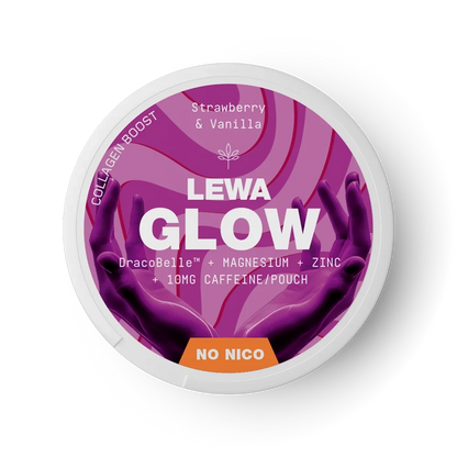 LEWA GLOW Strawberry & Vanilla 10mg caffeine nicotine-free functional pouches