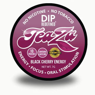 TeaZa Bangin' Black Cherry Energy Pouches — product packaging