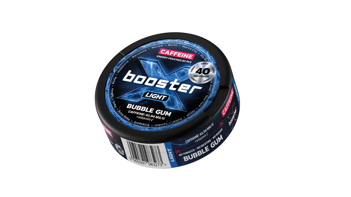 X-Booster Bubble Gum Energy Pouches